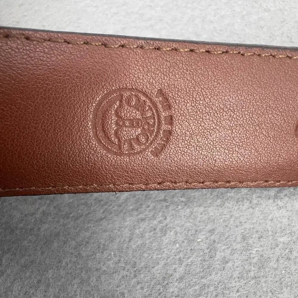 Torino Leather Co Mens Brown Tumbled Cowhide Belt Size 46 Made USA 61551